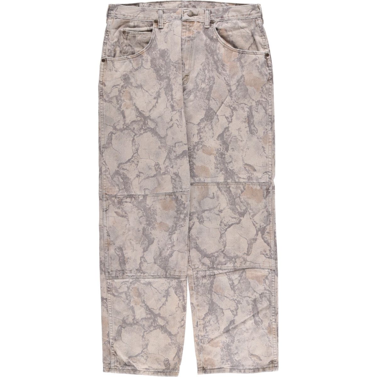 古着 ラングラー Wrangler 総柄 ダブルニー テーパードデニムパンツ メンズw34相当 eaa593313