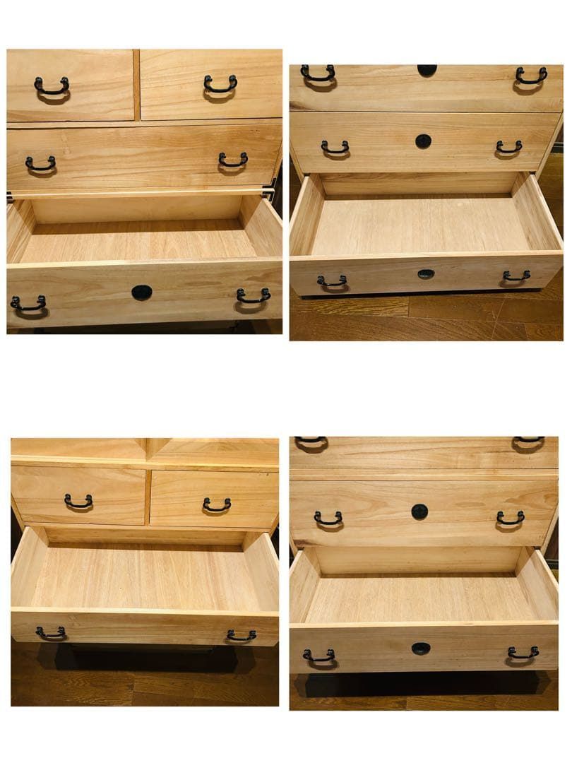 【良品】 桐箪笥 タンス 上下分離型 木製チェスト 6段 引き出し付き 良品】 桐箪笥 タンス 上下分離型 木製チェスト 6段 引き出し付き