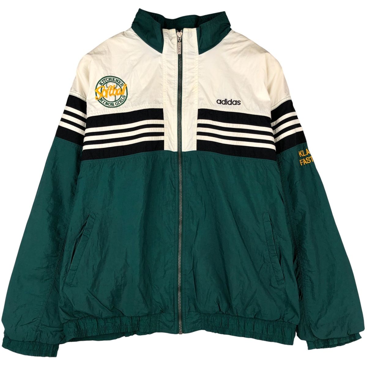 90s adidas ヴィンテージ ナイロンジャケット ユーロ古着 ウィンド 
