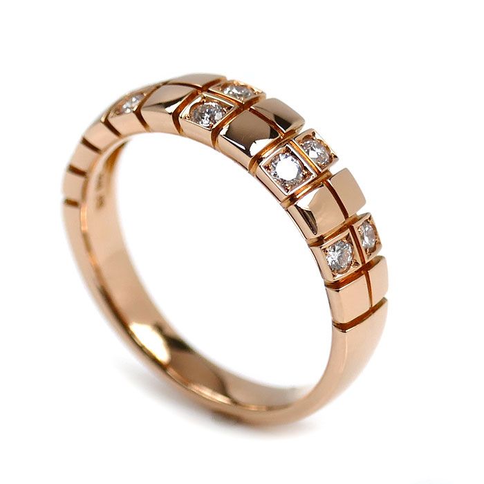 K 18 PG ピンクゴールド リング 指輪 ダイヤモンド0.25 ct 12号 4.0 g レディース