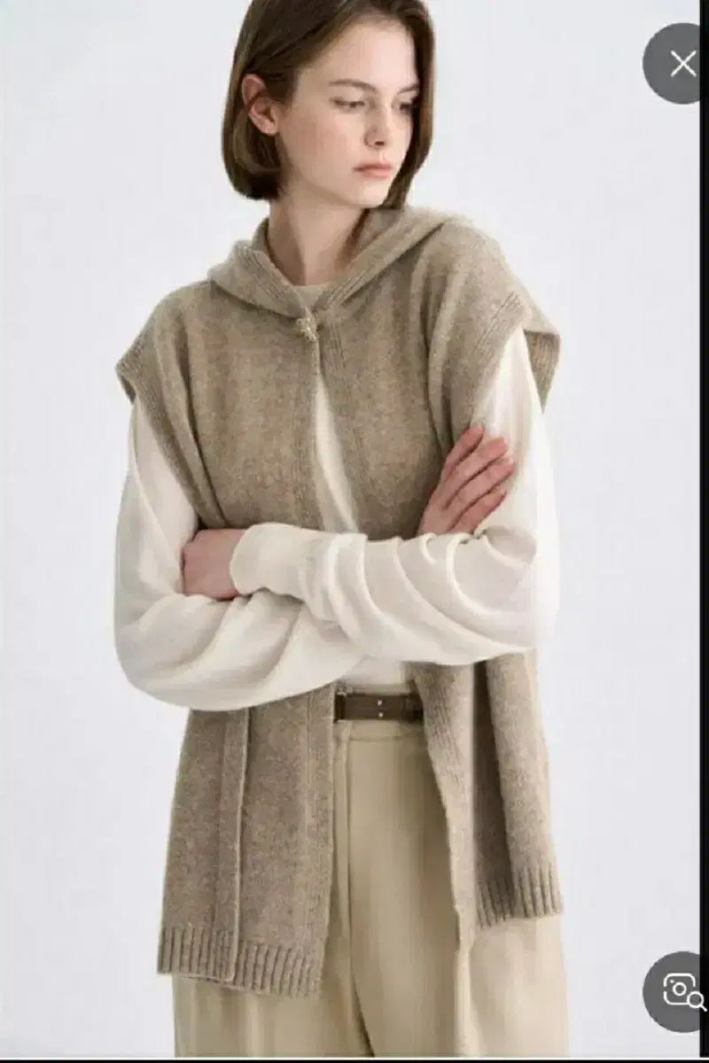 TIMEst カシミアブレンド フード マフラー