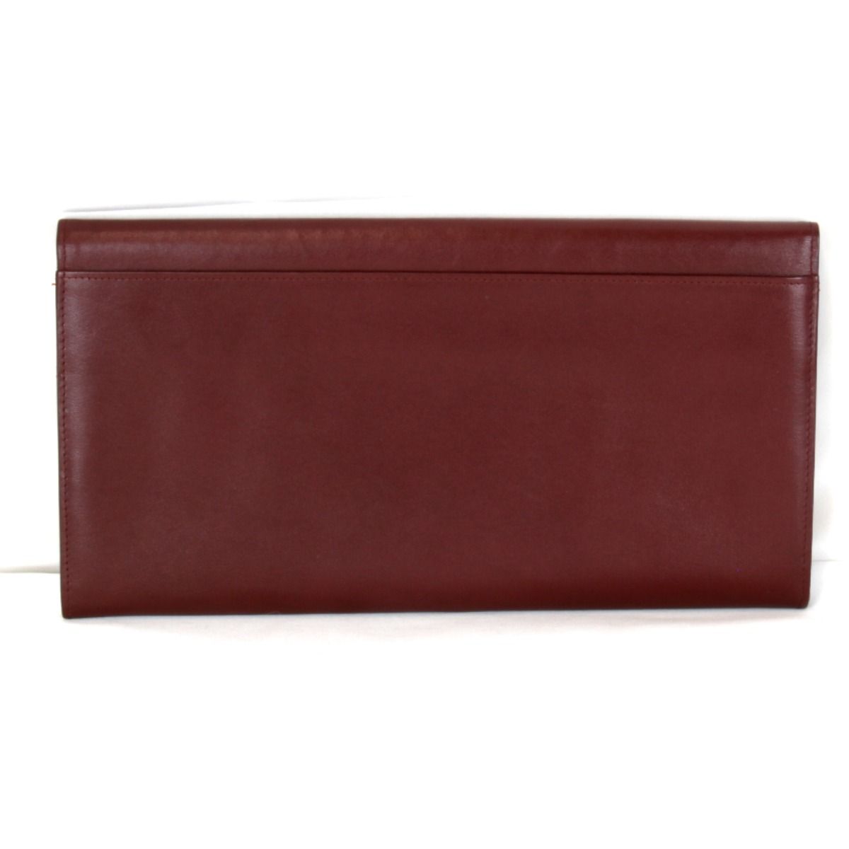 カルティエ マストライン クラッチバッグ レザー ボルドー