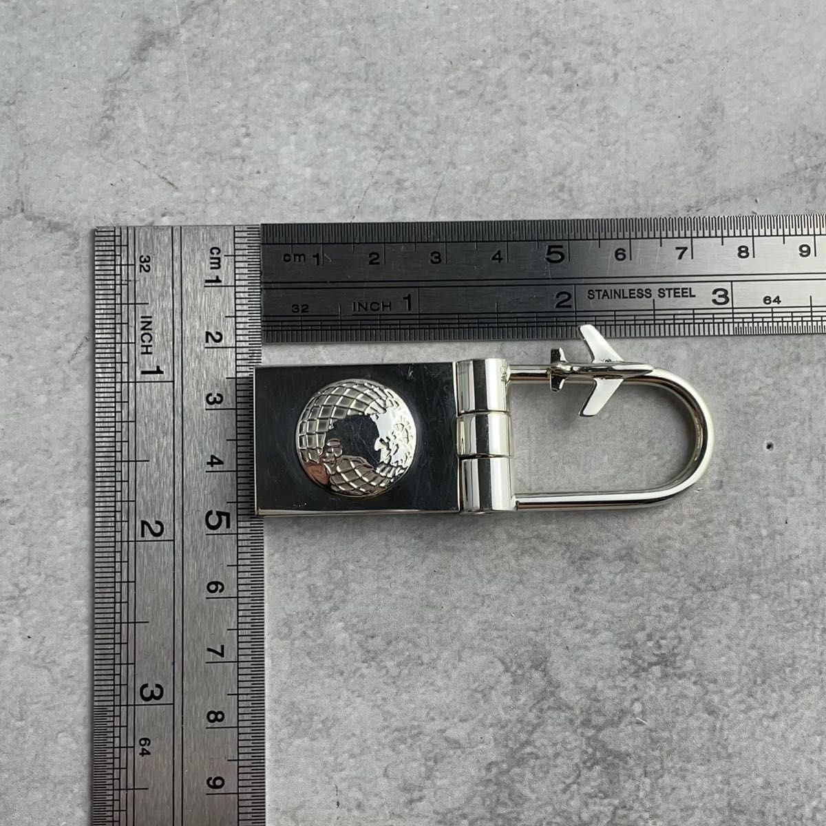 ティファニー ワールドトラベラー 南京錠 キーホルダー 飛行機 地球