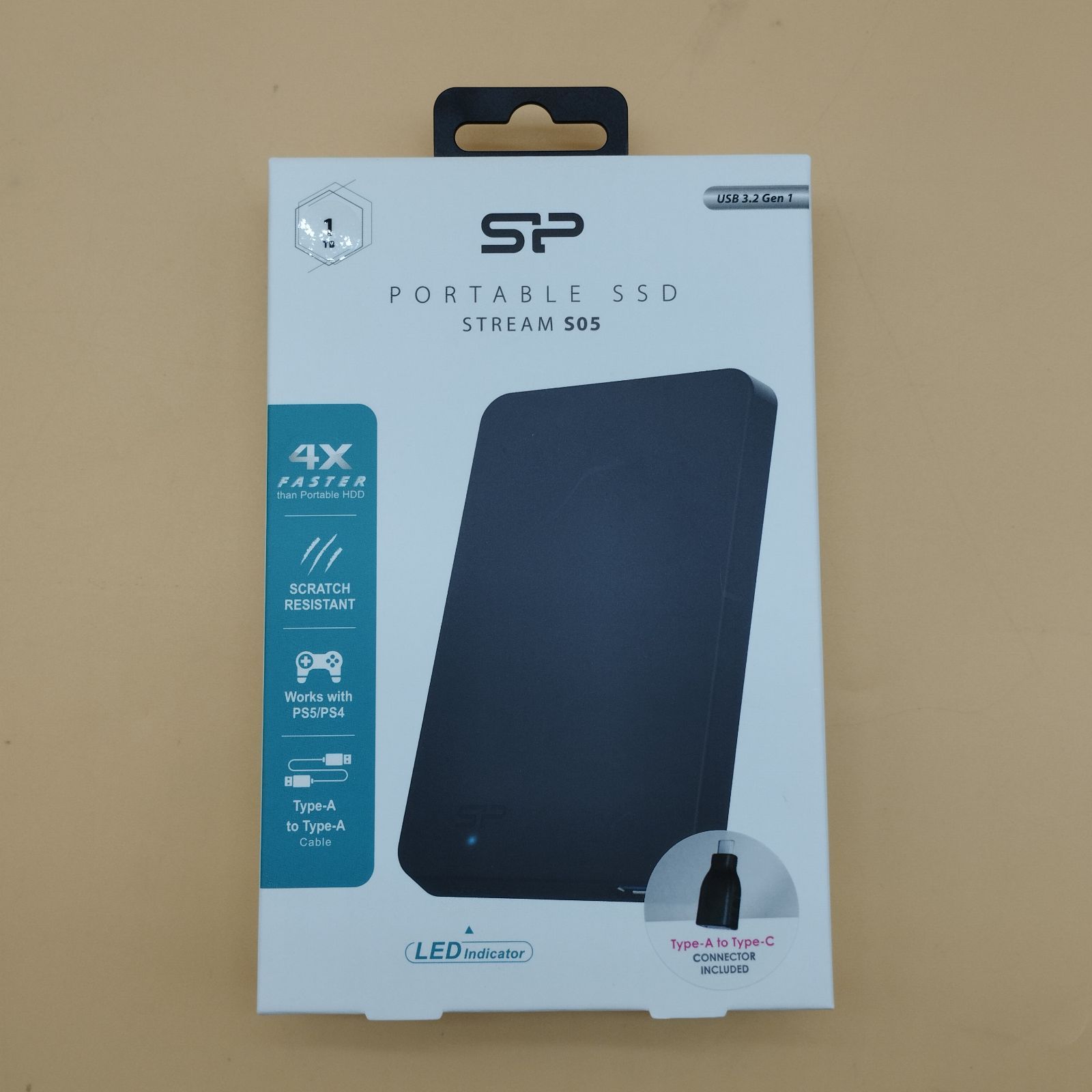 D13327 シリコンパワー SSD 外付けssd 1TB Gen 1 Type-A to USB 3.2 Type-C コネクター付属