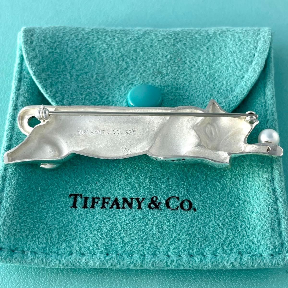 ティファニー キャット パール ブローチ ネコ 猫 シルバー P12f - メルカリ