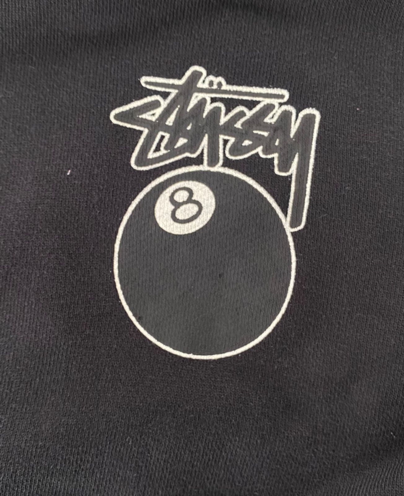 OLD STUSSY 90s 黒タグ Mexico製 XL ブラック 8ボール スウェット パーカー ステューシー ヴィンテージ バックプリント メンズ