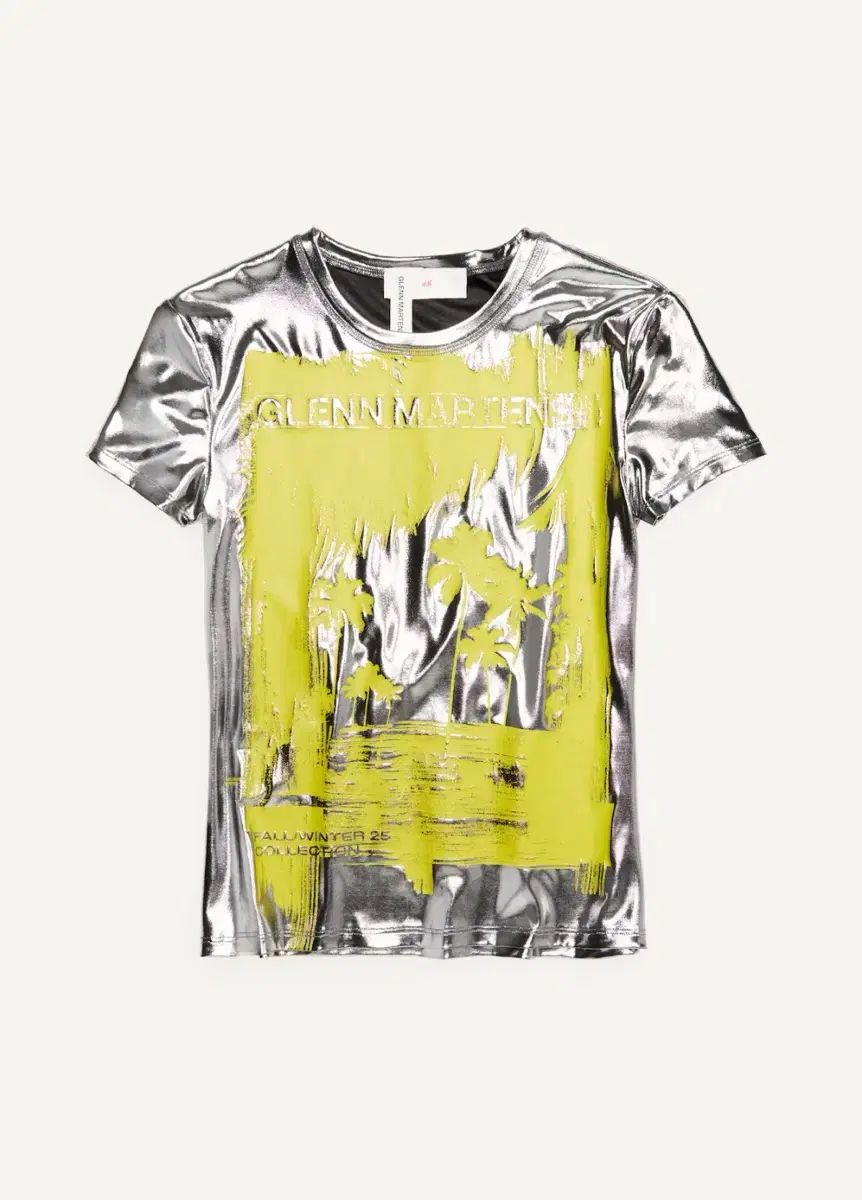 H-M グレンマーティンズ シルバー 半袖 Tシャツ