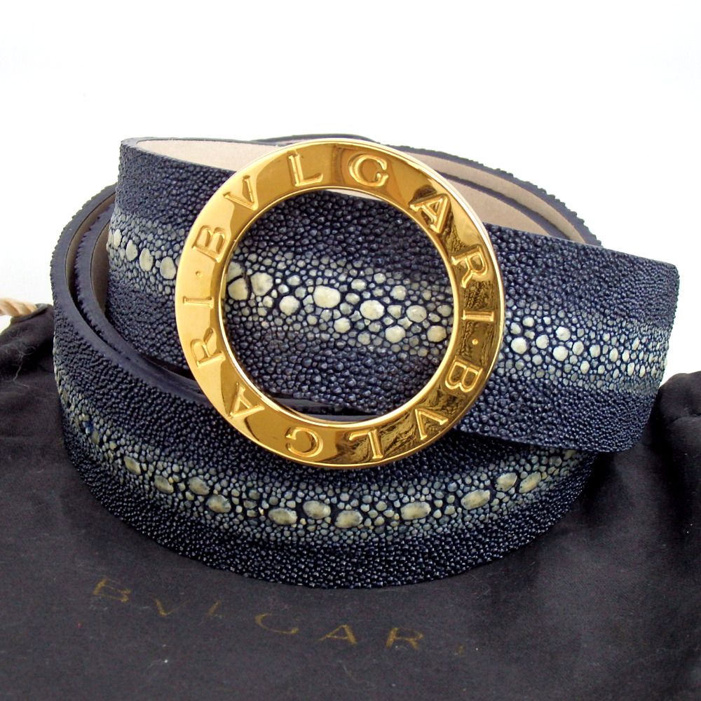 BVLGARI ブルガリ ブルガリブルガリ ラウンドバックル ベルト 80 32 15-371 6