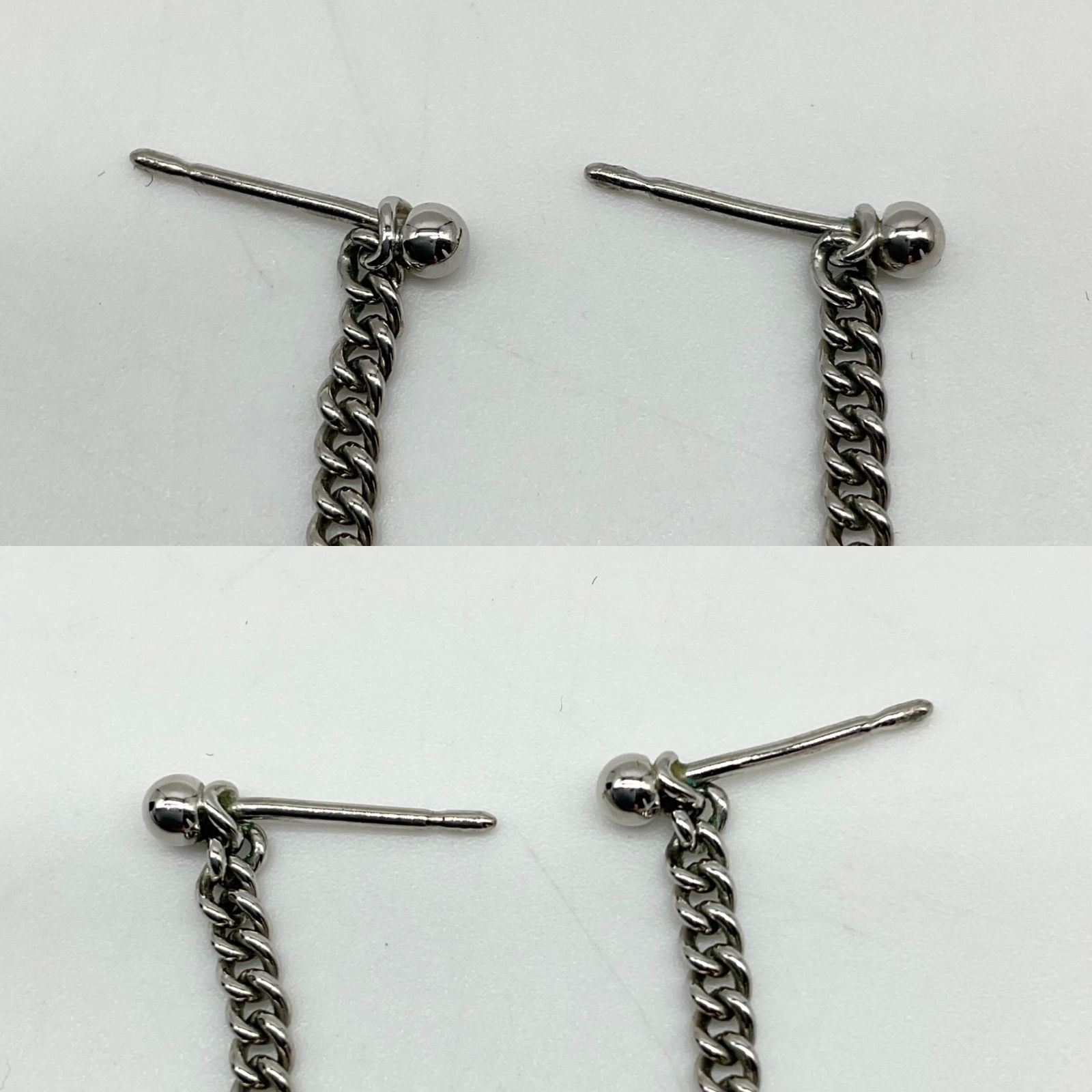 CHANEL シャネル チェーンピアス 両耳用 ココマーク シルバー