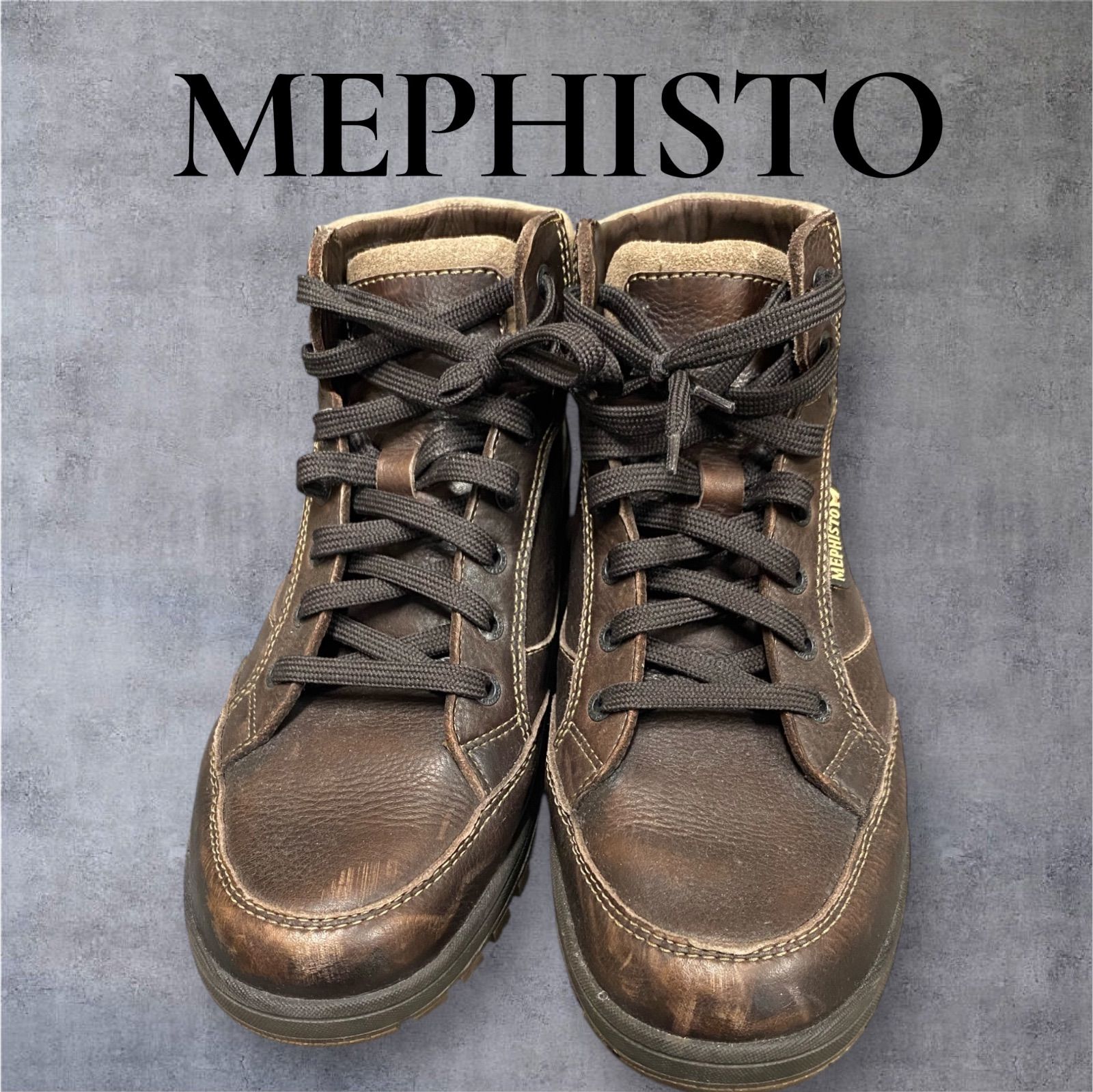 MEPHISTO AIR RELAX SLACKER メフィストのPADDY パディー モンタナダークブラウンレザーのハイカットブーツ﻿ cuir veritable obermaterial leder