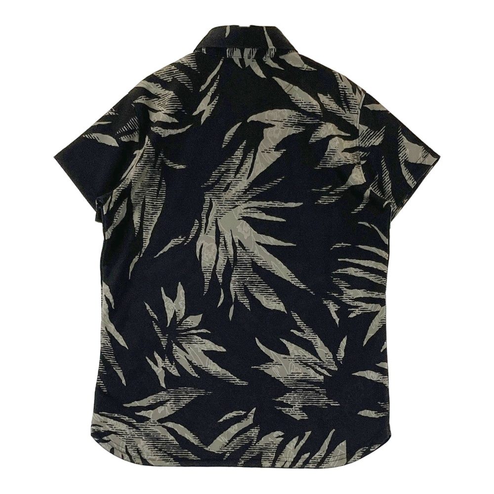 サイズ M キャロウェイ レッドレーベル モデル 半袖ポロシャツ 総柄 ブラック系 ゴルフウェア レディース ストスト