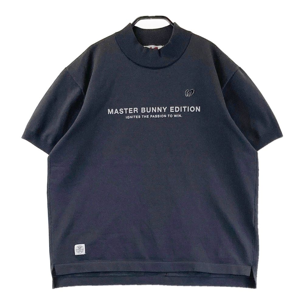 サイズ 1 MASTER BUNNY EDITION マスターバニーエディション モデル モックネック 半袖ニット カットソー グレー系 240101556782 ゴルフウェア レディース ストスト