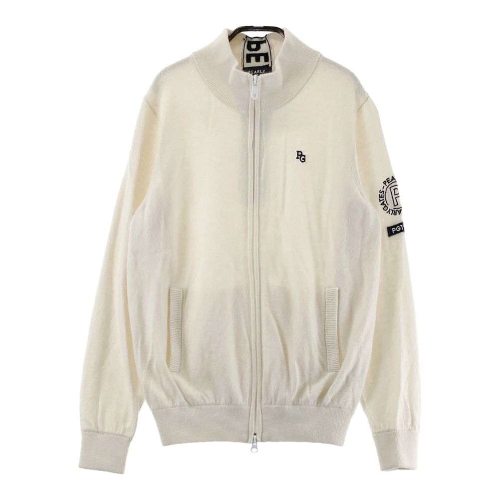 サイズ 1 PEARLY GATES パーリーゲイツ モデル カシミヤ ニットジップジャケット ホワイト系 240101556790 ゴルフウェア レディース ストスト