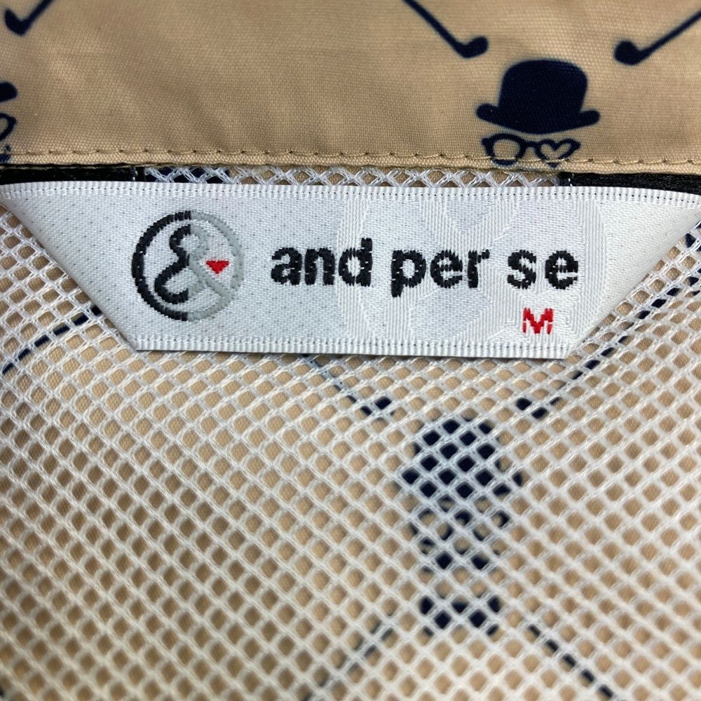 サイズ：M AND PER SE アンパスィ フード付 ジップワンピース 総柄