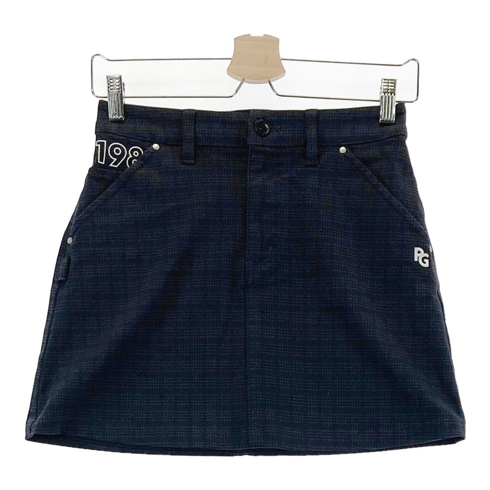 サイズ 00 PEARLY GATES パーリーゲイツ モデル ストレッチスカート チェック柄 ネイビー系 240101558399 ゴルフウェア レディース ストスト