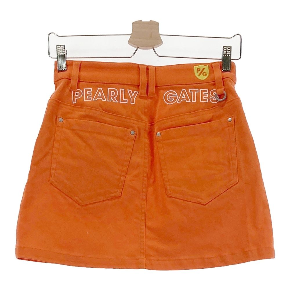 サイズ 00 PEARLY GATES パーリーゲイツ モデル ストレッチスカート オレンジ系 ゴルフウェア レディース ストスト