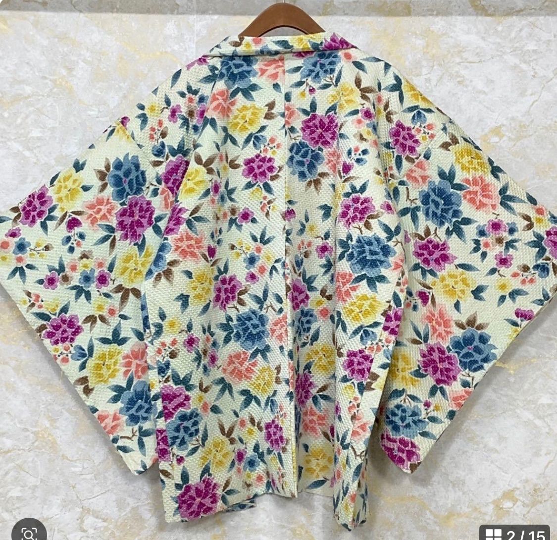 kimono one kimonoarisa 同然 厳選 疋田総手絞り 羽織 正絹 裄67丈80.5