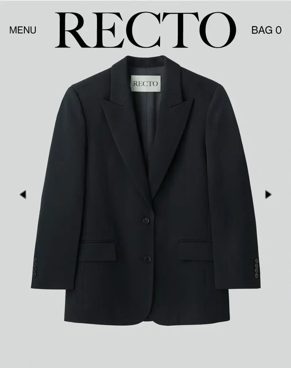 レクト ストラクチャー ウール テーラード ジャケット