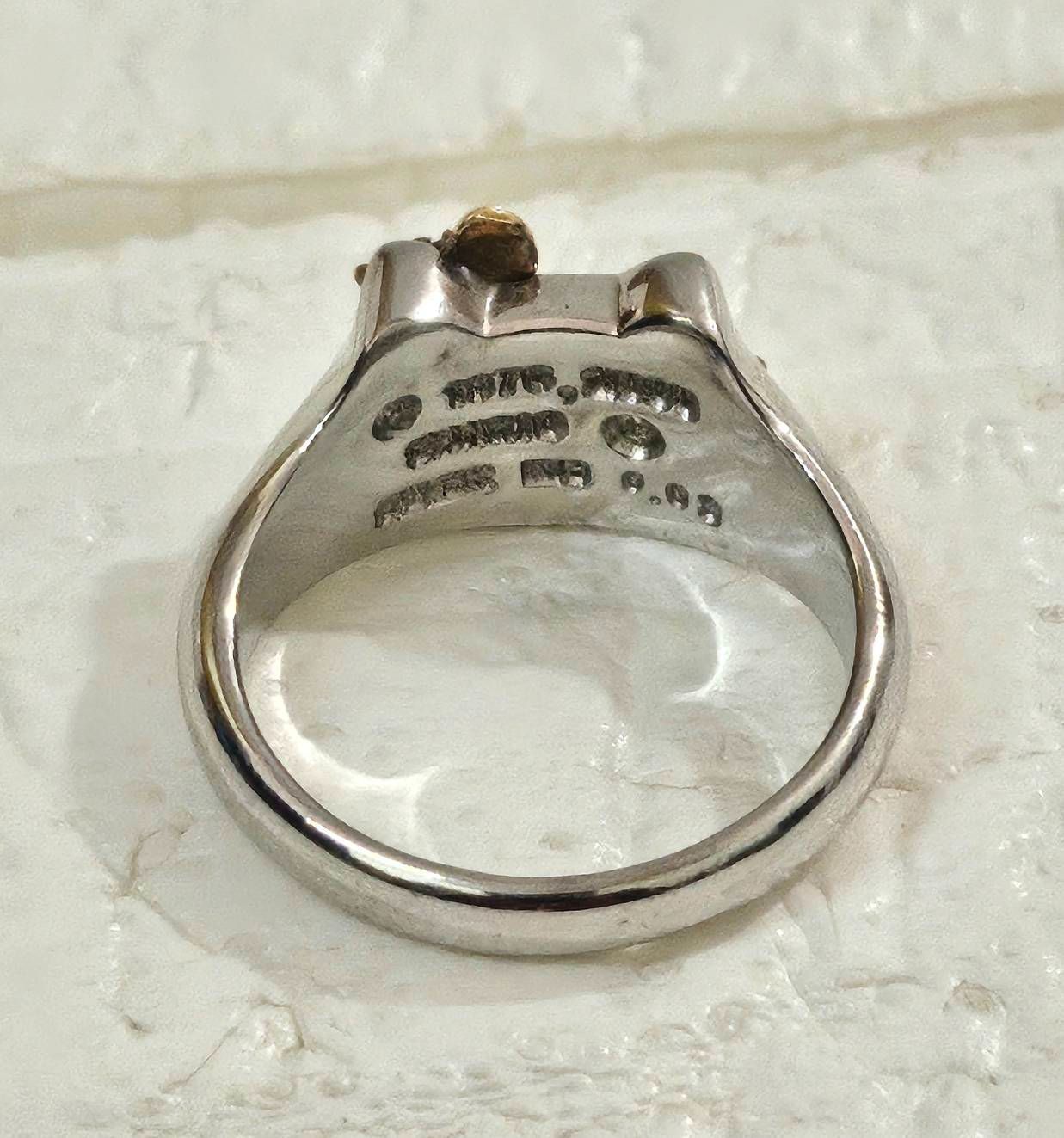 I【ヴィンテージ】ハローキティ K18×シルバー 指輪 リング 15,16号