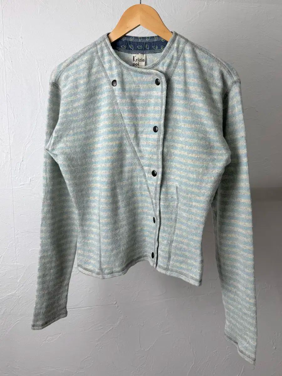 Krizia ストライプ カーディガン
