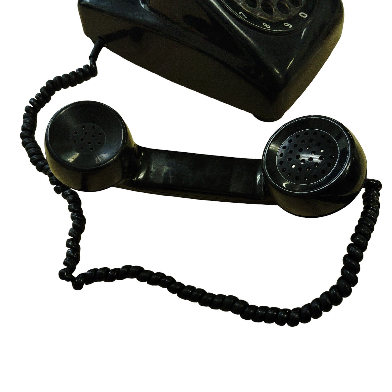 X11173 ダイヤル式黒電話 昭和レトロ アンティーク 当時物