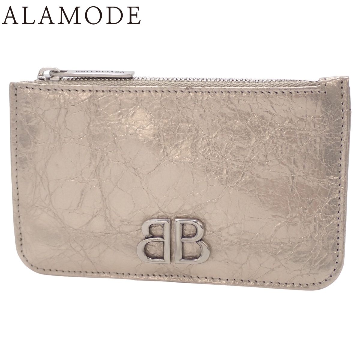 バレンシアガ モナコ ロング コイン＆カードホルダー フラグメントケース コインケース コインパース カードケース 小物 レザー シャンパンゴールド 765465 レディース アラモード