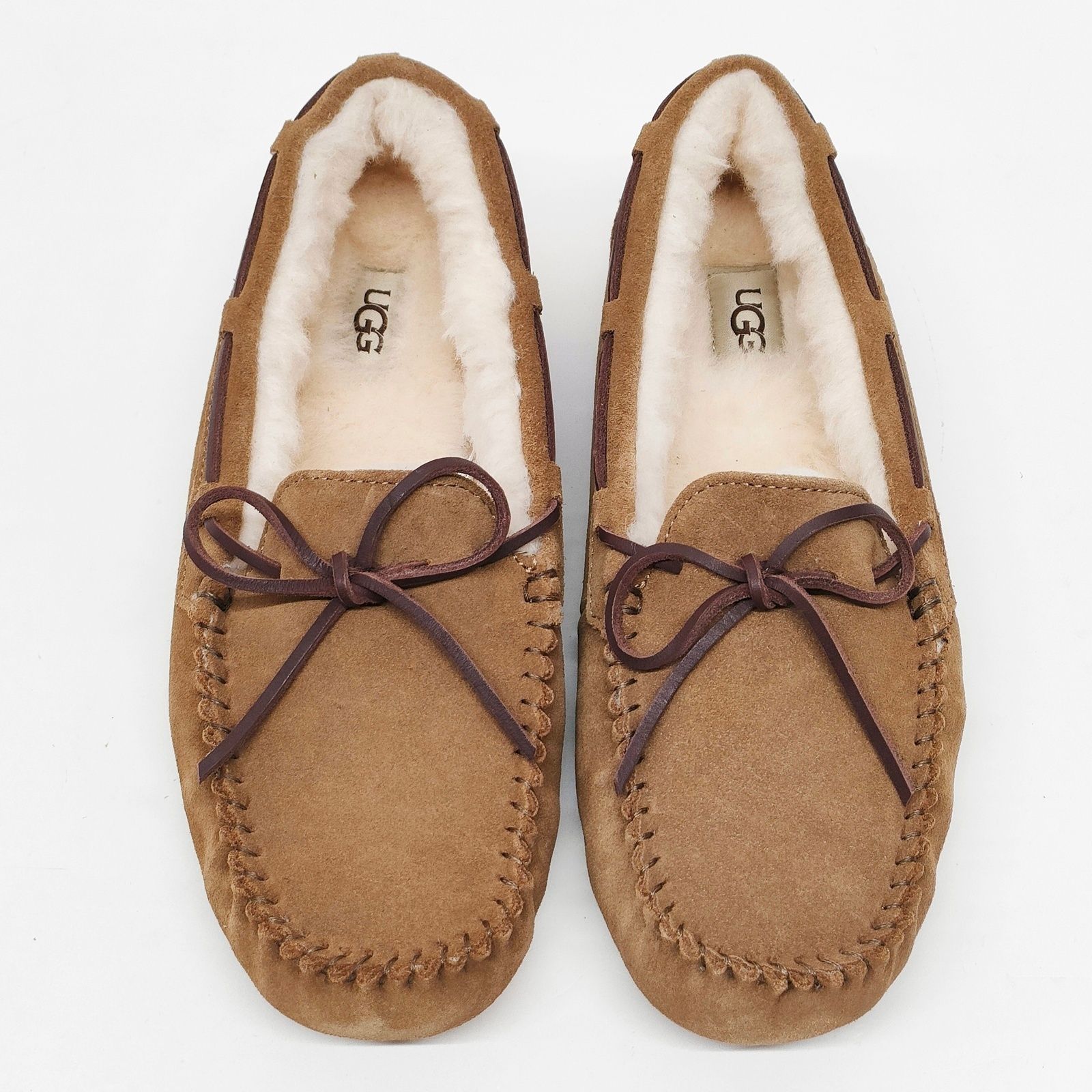 UGG 26 cm ダコタ チェスナット USA 9 ボア モカシン W DAKOTA 1107949 CHE スリッポン スエード アグ R 2511-117