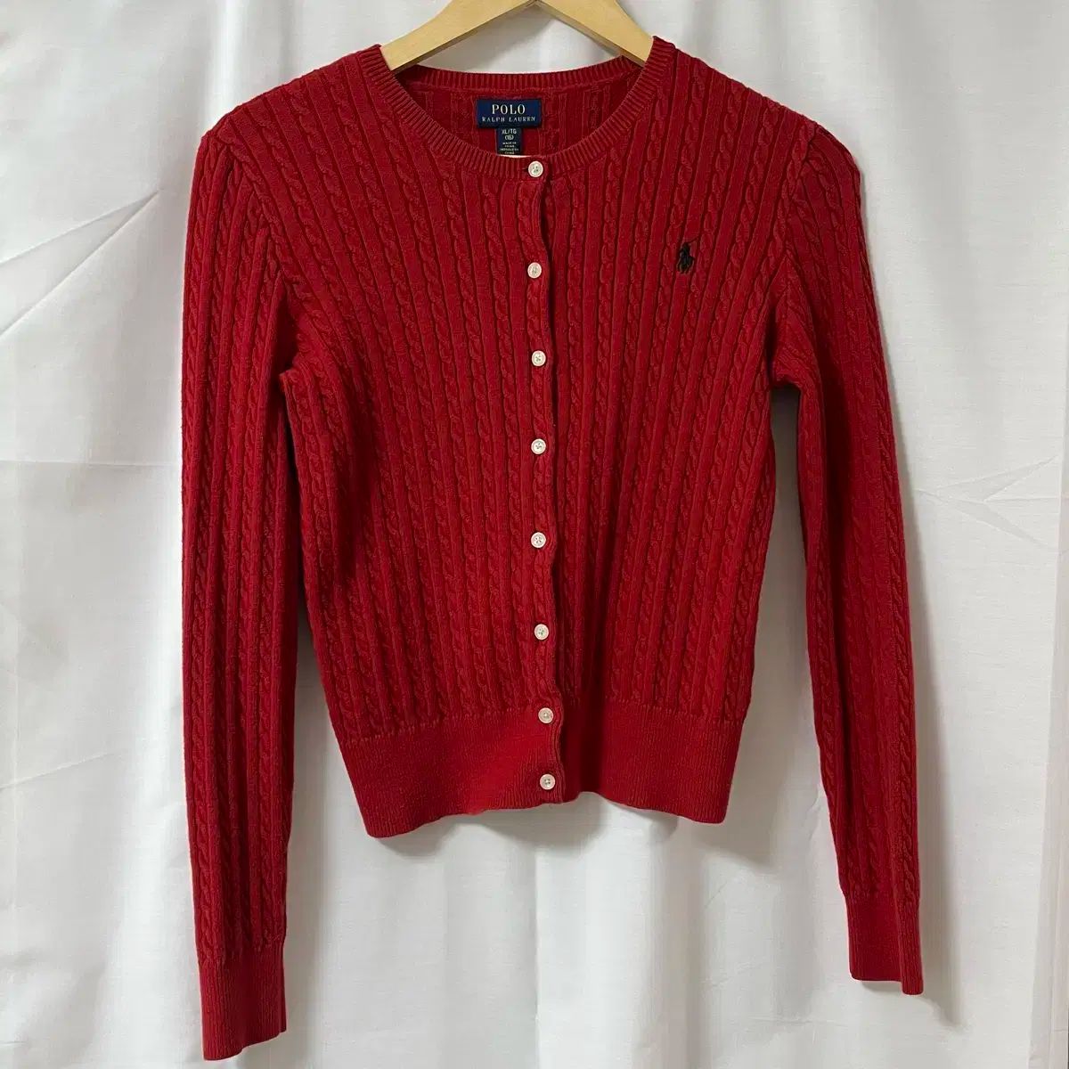 Polo Ralph Lauren ケーブルニット カーディガン | レッド | FARFETCH JP