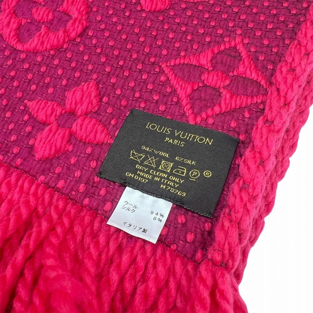  LOUIS VUITTON ルイヴィトン エシャルプ ロゴマニア ロゴ マニア マフラー ショール ストール M 78769 フューシャ ピンク フューシャピンク ウール シルク イタリア製 メンズ レディース ユニセックス ブランドギャラリー マフラー 小物