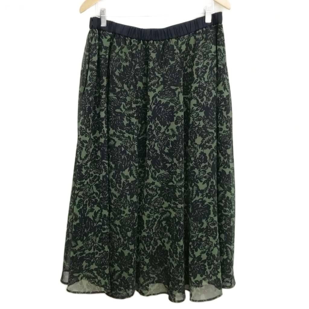 低価格で最高の品質。 23区 オンワード樫山 23SS ボタニカルプリント セットアップ スーツ フ スカート ブラウス 48 大きいサイズ グリーン ネイビー