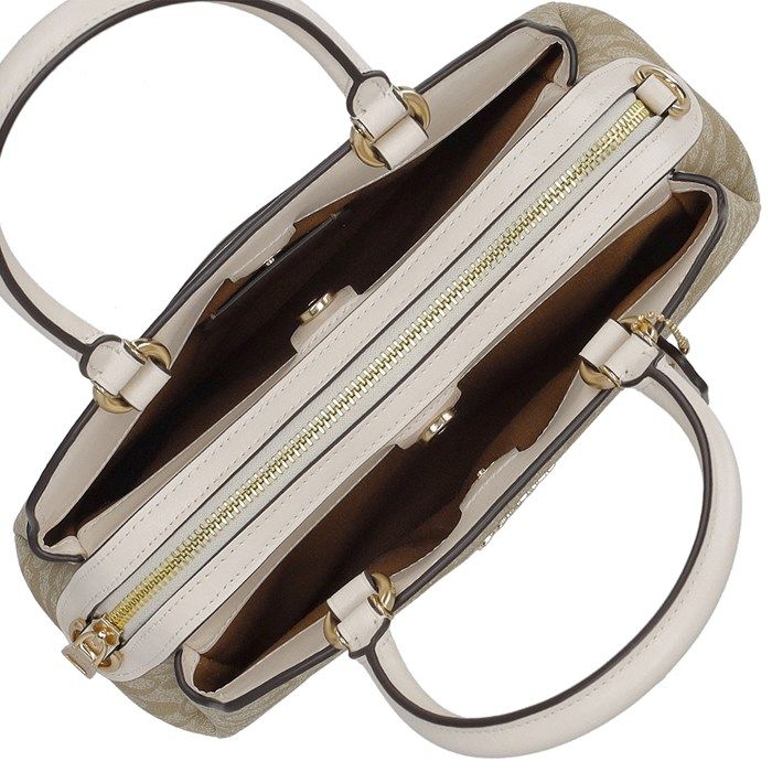  コーチ COACH ハンドバッグ シグネチャー ミニ リリー キャリーオール 91494 IMDQC ベージュ ホワイト ゴールド金具 キャンバスレザー その他 バッグ