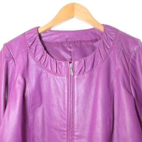 FUTURA TOKYO FUR 美品 大きいサイズ ラムレザージャケット ノーカラー