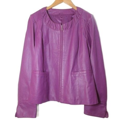 FUTURA TOKYO FUR 美品 大きいサイズ ラムレザージャケット ノーカラー