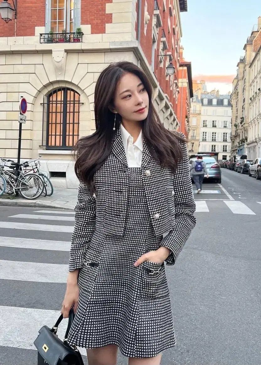 ロアール Aライン ミニ ONE PIECE ロココ ブリング ツイード