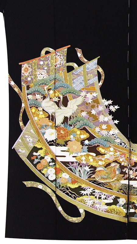 仕立無料 工芸美術総手刺繍特撰黒留袖