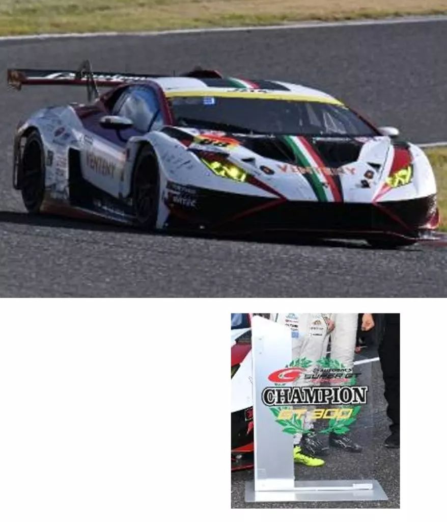 ミニカー 1 43 VENTENY Lamborghini GT3 JLOC Champion GT300 SUPER GT 2025 with CHAMPION BOARD T. Kogure - Y. Motojima 88 43SGT2025