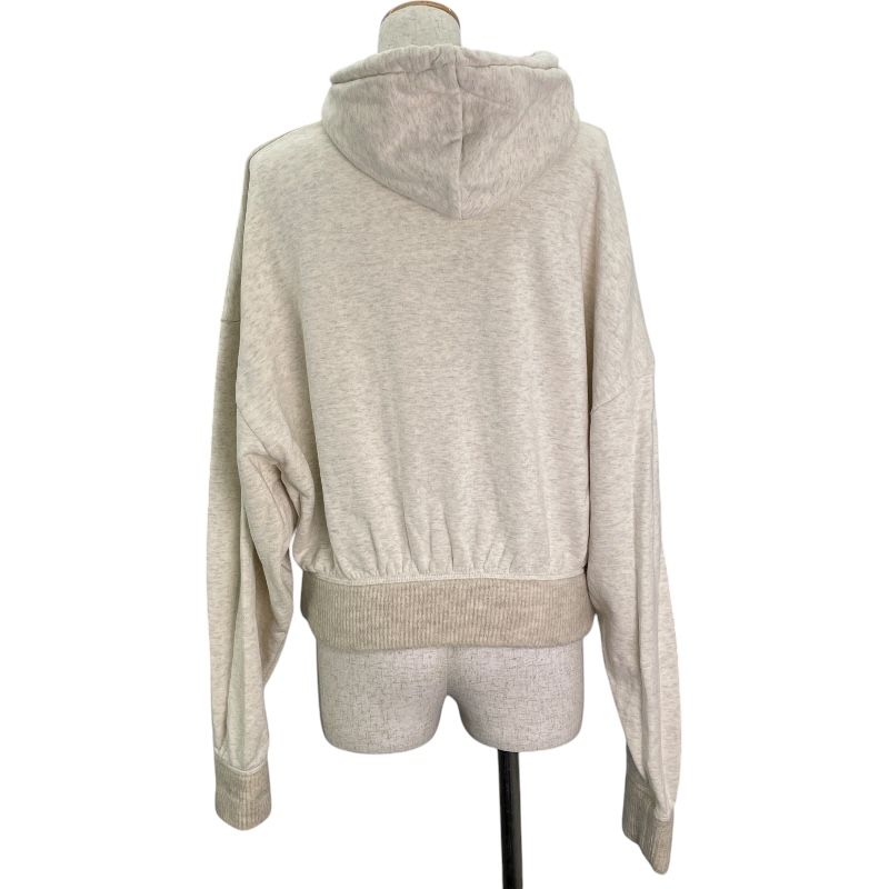 ロエベ LOEWE アナグラムレザーロゴプルオーバーパーカー グレー コットン レディース パーカー