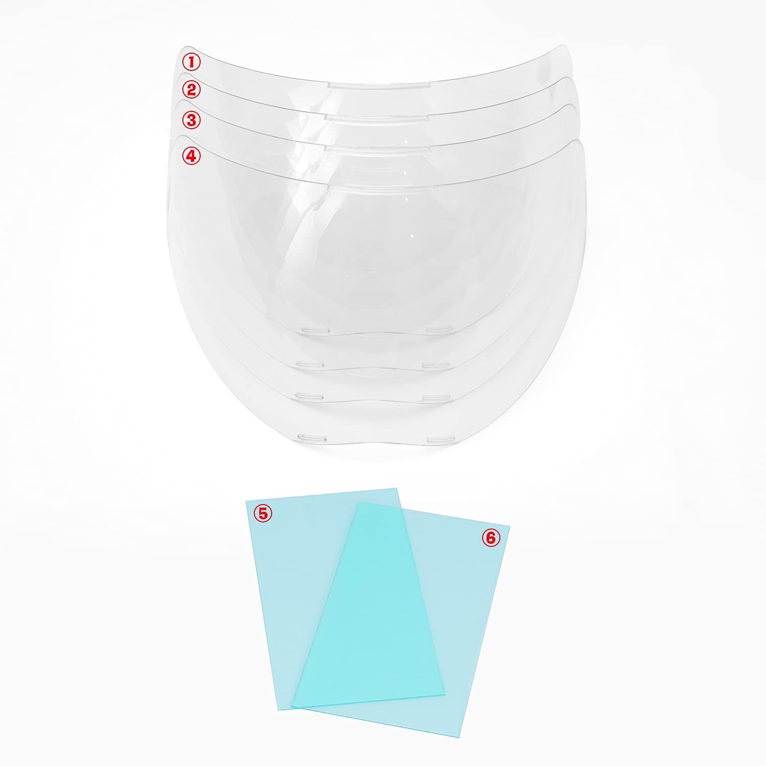 ANDELI 溶接面バープレート 交換用 溶接用保護プレート 内側 外側保護プレート セット (カーボンファイバー/星空専用)