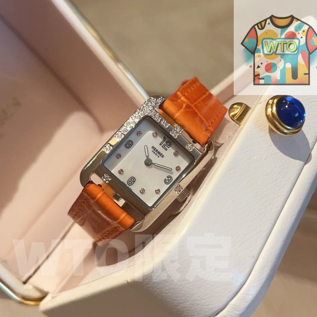 WTO通販 Herm s エルメス ダイヤモンド時計 散りばめられたダイヤモンドが幻想的-WTO輸入-MLT 74