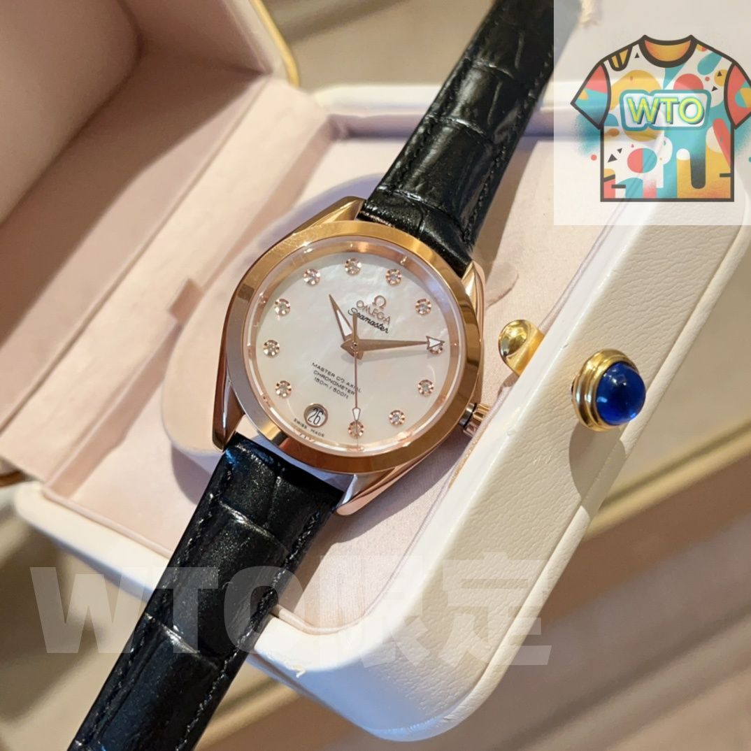 WTO通販 Omega オメガ アクアテラ150ジェネシス天文台 輝かしいダイヤモンドを周囲に飾る-WTO輸入-ETZ17