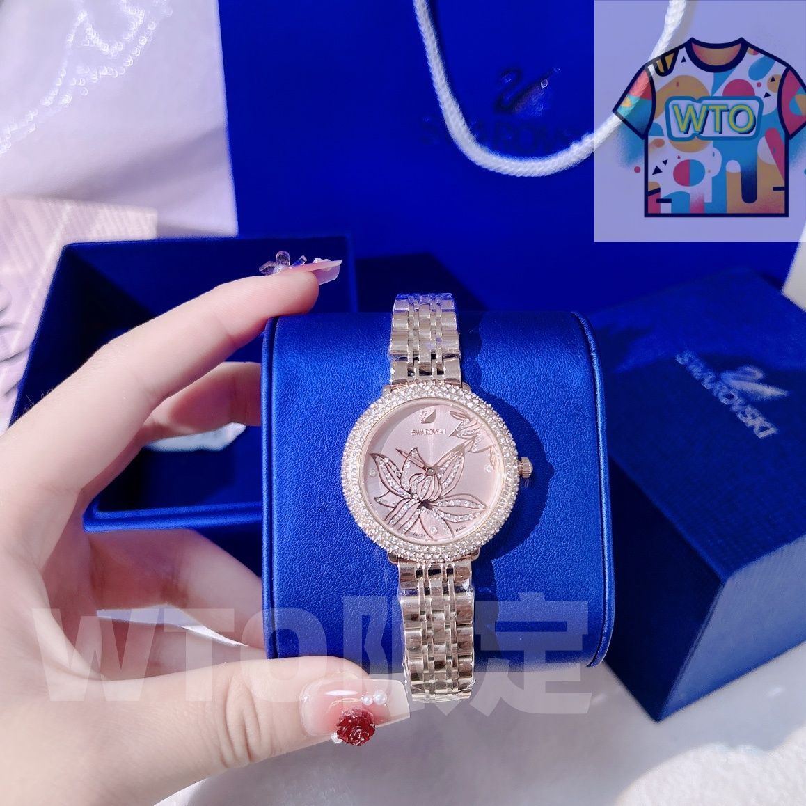 WTO通販 スワロフスキー 時計 シンプルで目立つデザイン-WTO輸入-HDI 17