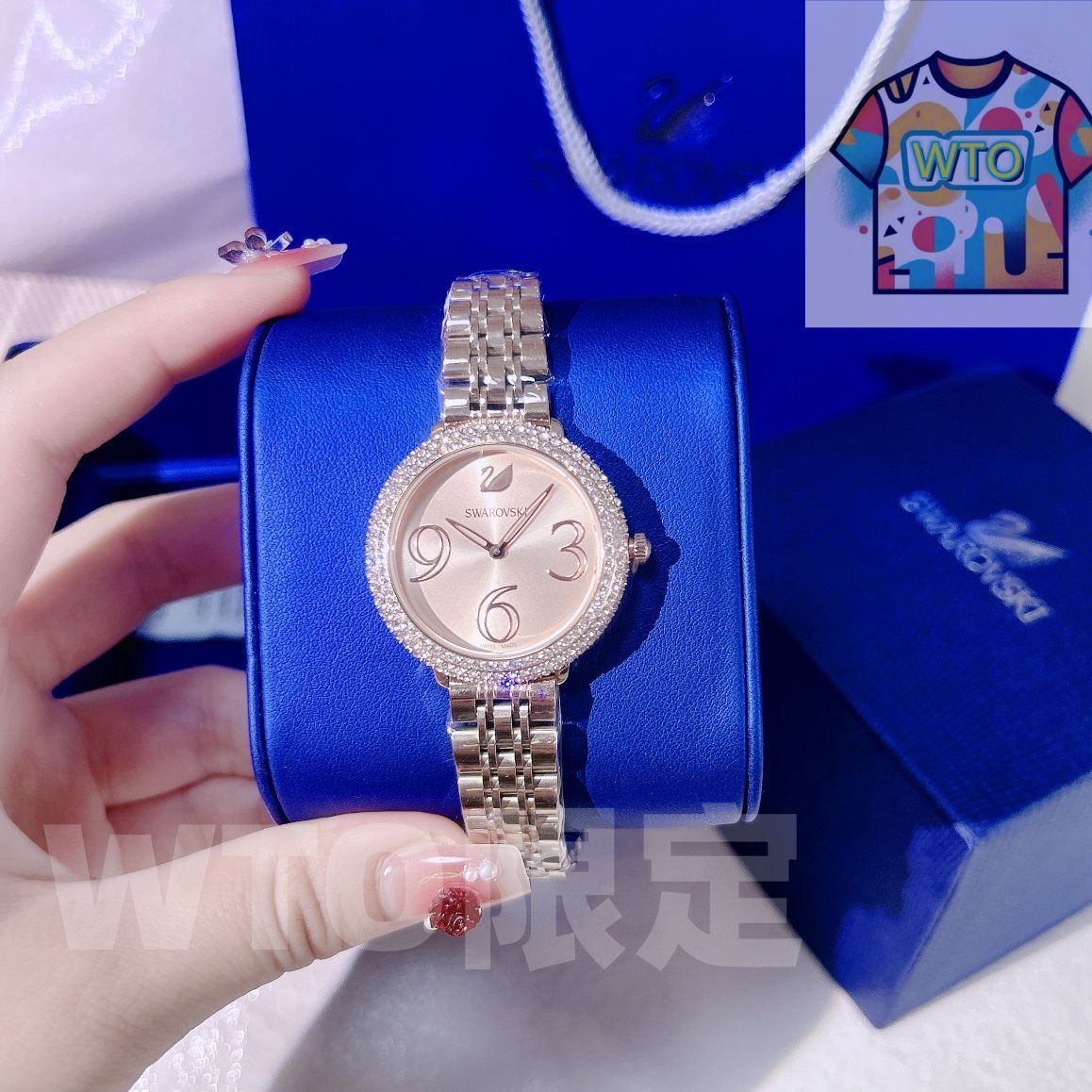 WTO通販 スワロフスキー 時計 シンプルで目立つデザイン-WTO輸入-JYL 80
