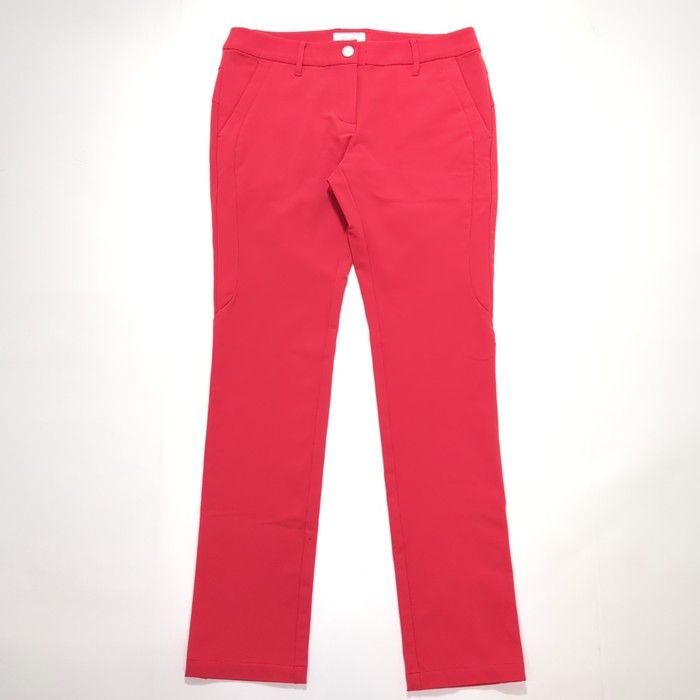 ナイロン裏起毛 ストレッチ ロングパンツ DGW5047F レッド L