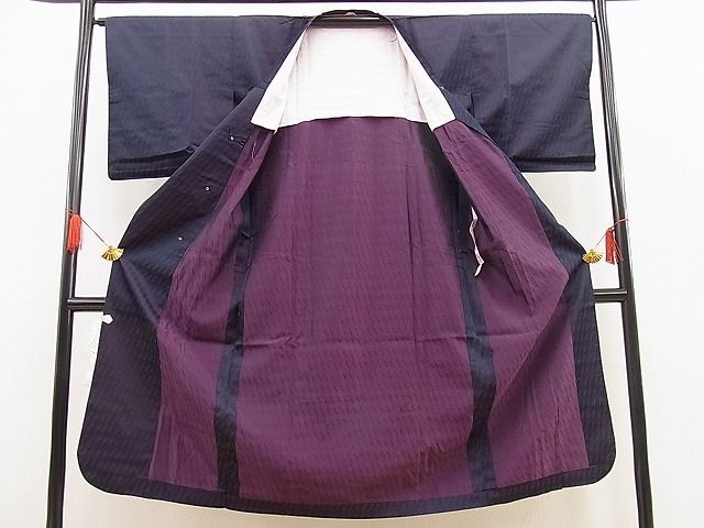 平和屋着物○道行コート ロング丈 雨コート 吉祥文 洗える着物