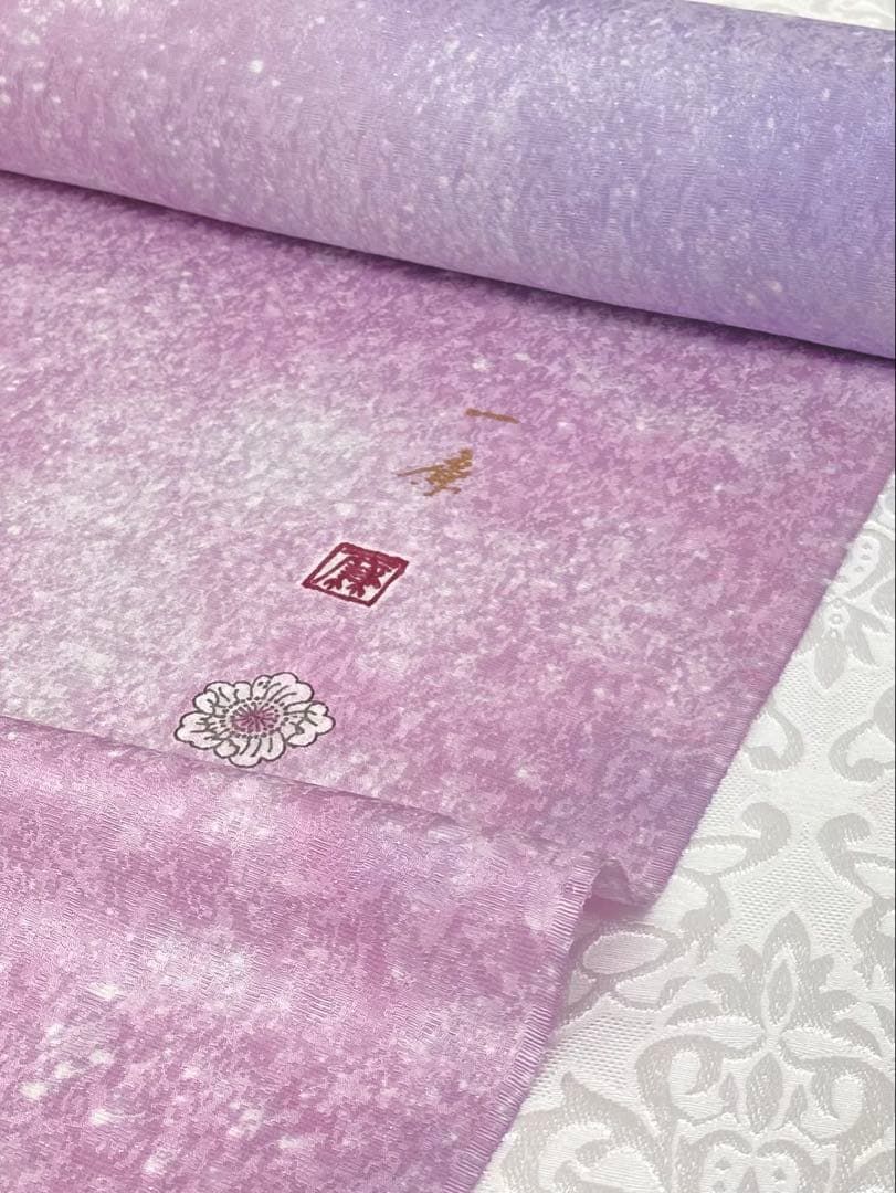 吉野一廉 銀通し 小紋 反物 正絹 着尺 落款入 作家物 No.62 - メルカリ