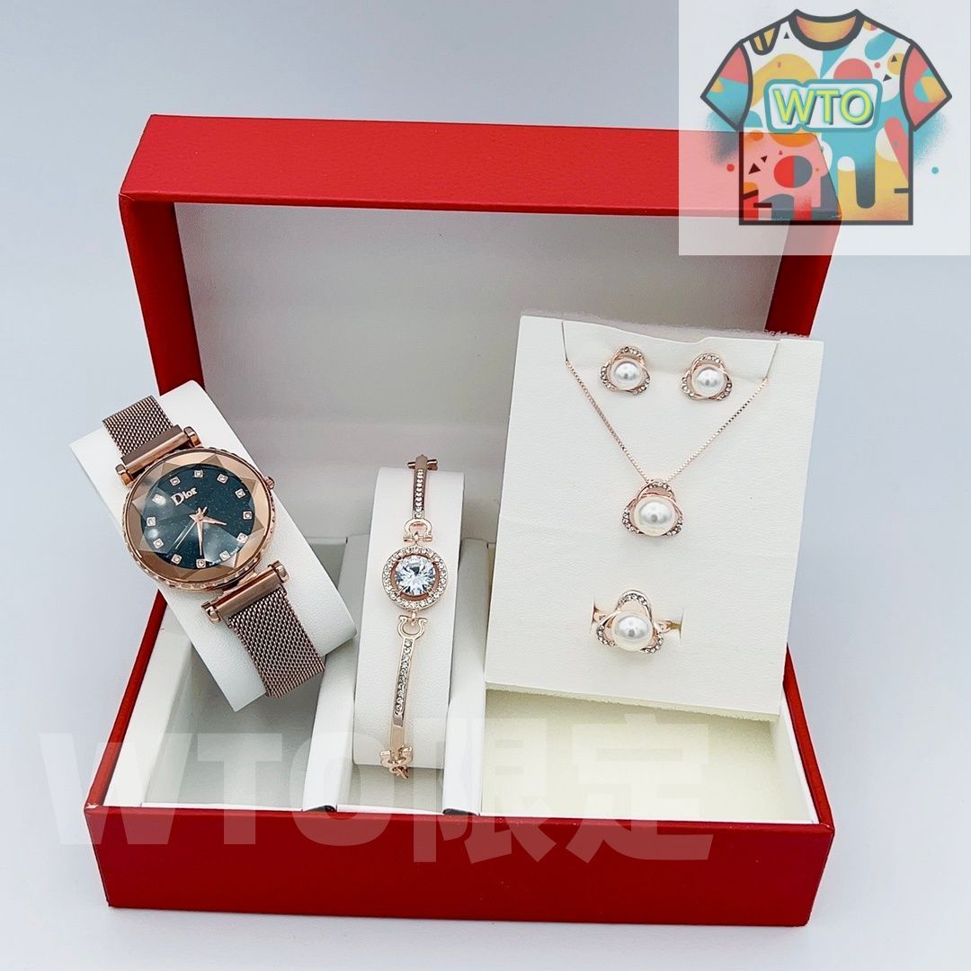  今日 Dior ディオール ダイヤモンドリングと星空マザーオパールの を特徴とする 腕時計(デジタル) 時計