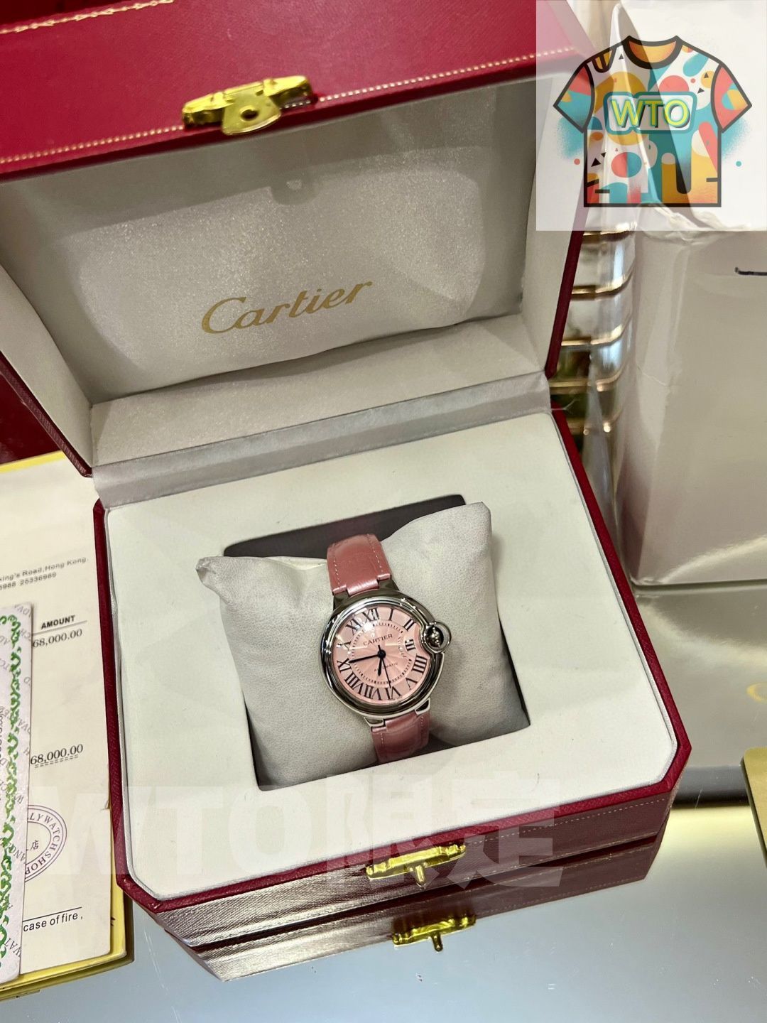 今日 Cartier カルティエ ピンクバルーン バッグルベルト款 高品質ヴァージョンを備える