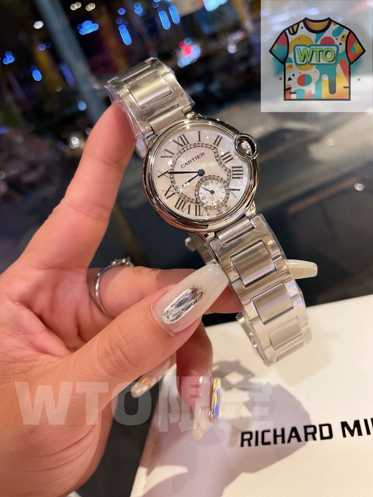 WTO通販 Cartier カルティエ ブルーバルーンシリーズ ダイヤモンドを埋め込んだ表面を特徴とする-WTO輸入-CSZ52