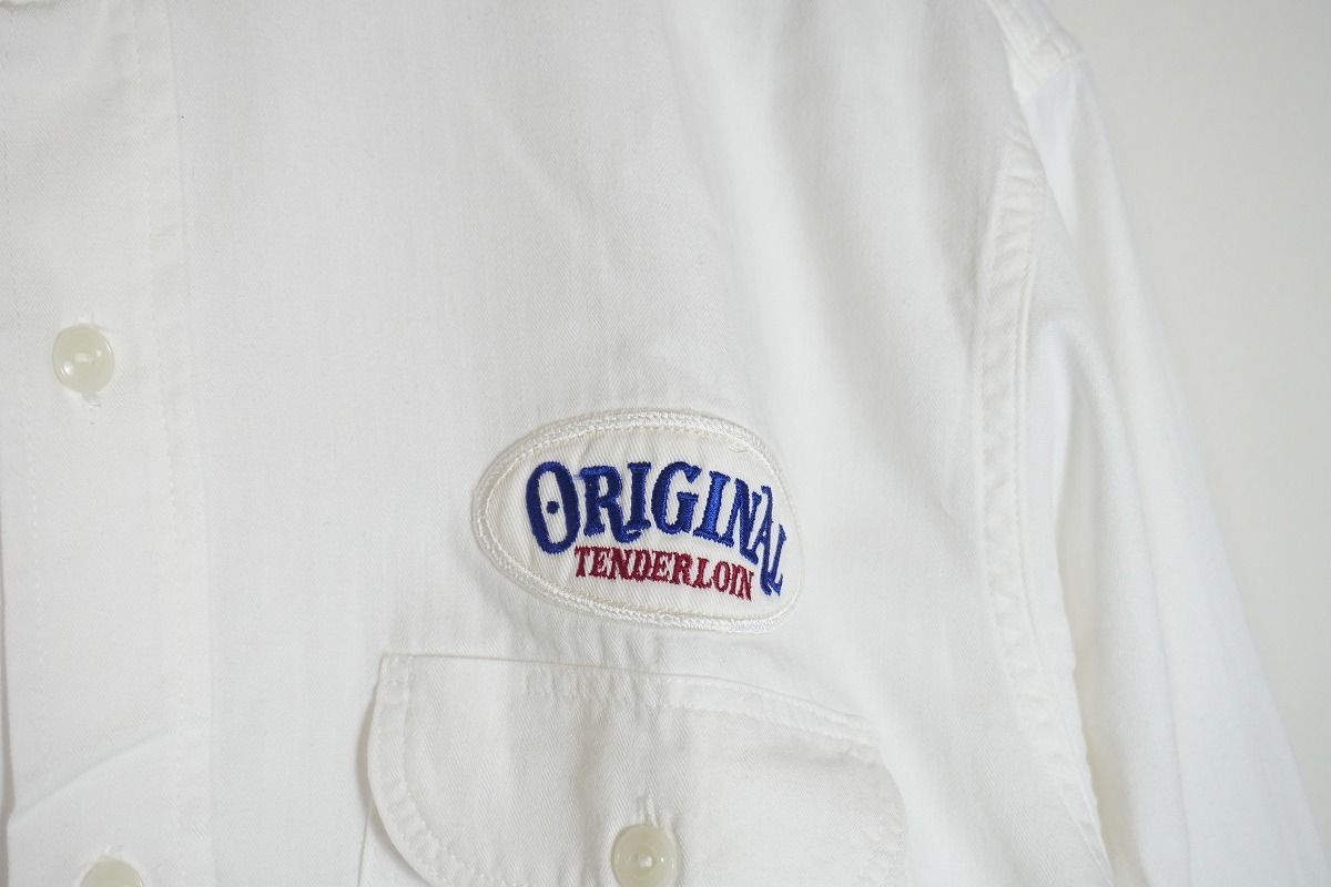 正規 TENDERLOIN テンダーロイン ノーカラー ワッペン ポケット 長袖