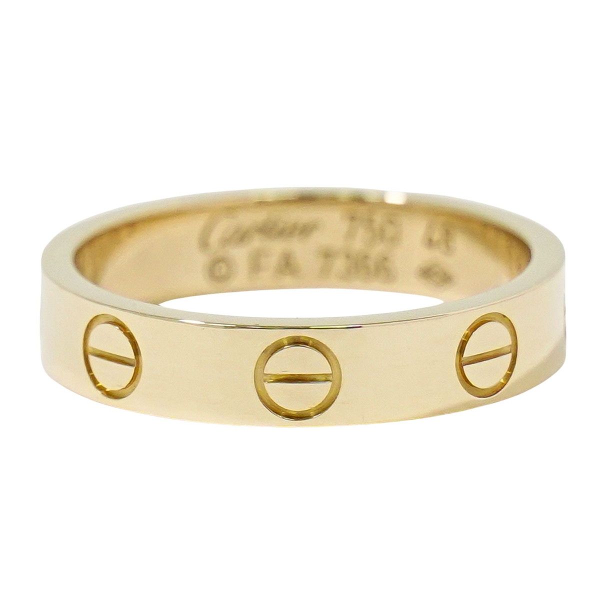 本物 カルティエ Cartier ラブ 750 PG リング 指輪 48 8号 ピンクゴールド ジュエリー フォロー割